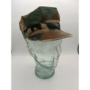 VTG Official Marines Woodland Atlas Hat Cap Size Small Type 2 Class 1